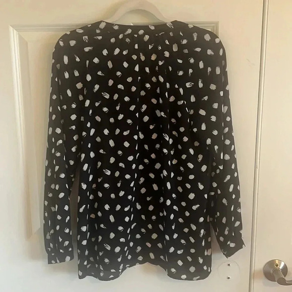 Gibson Black and White Button Down Blouse Size S - Picture 6 of 10